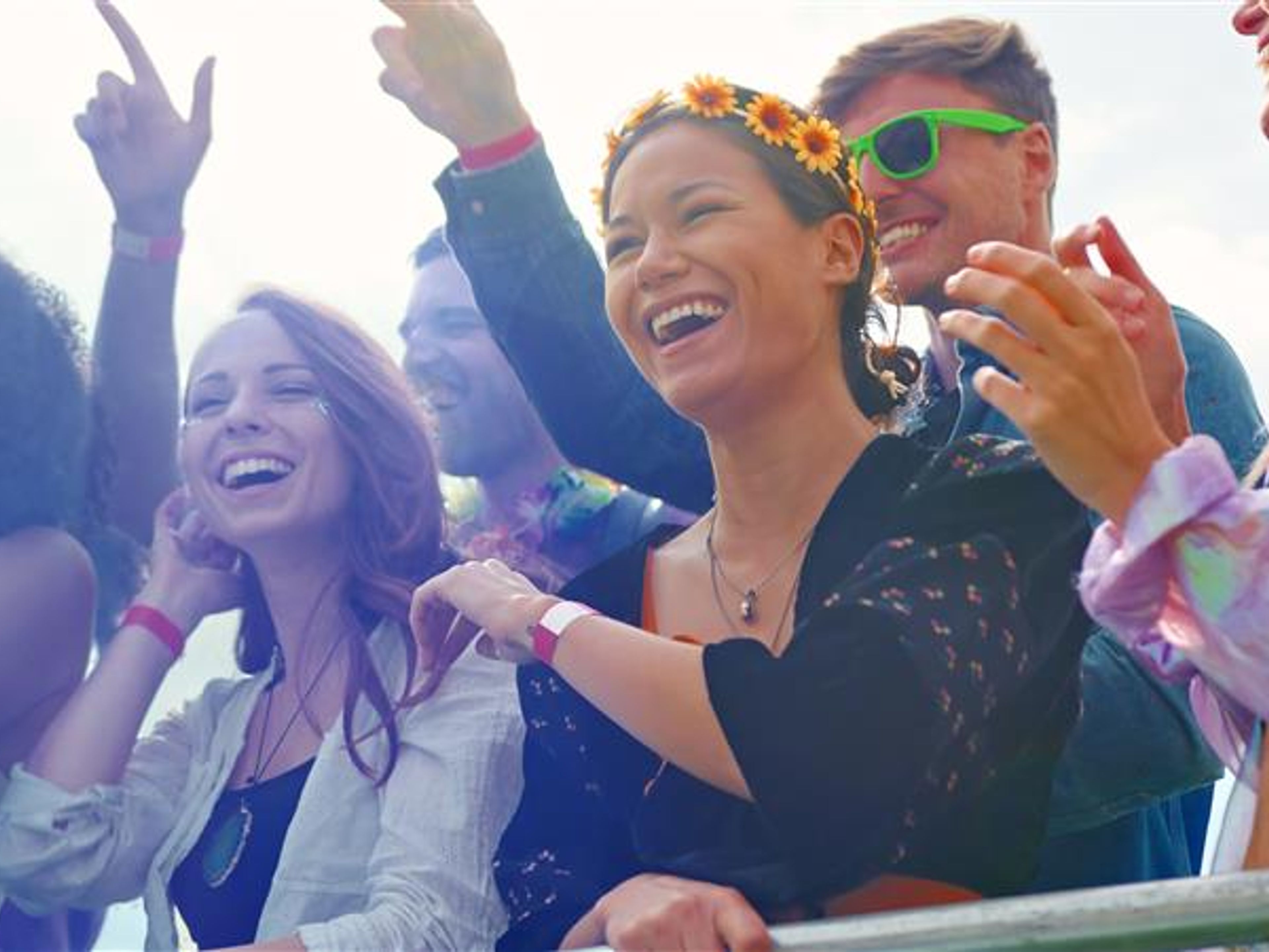 Friends enjoying an event