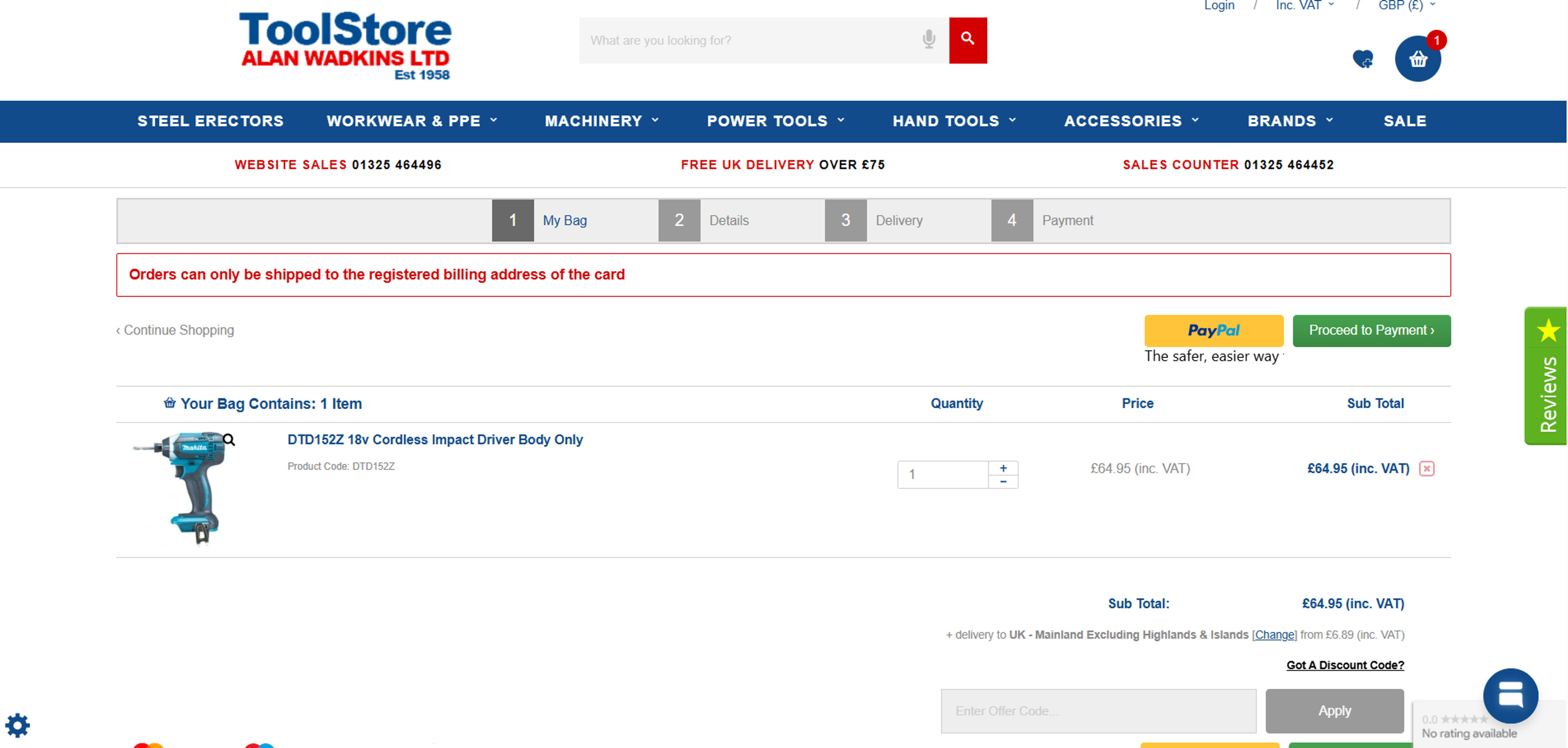How to use coupon for Alan Wadkins Tool Store
