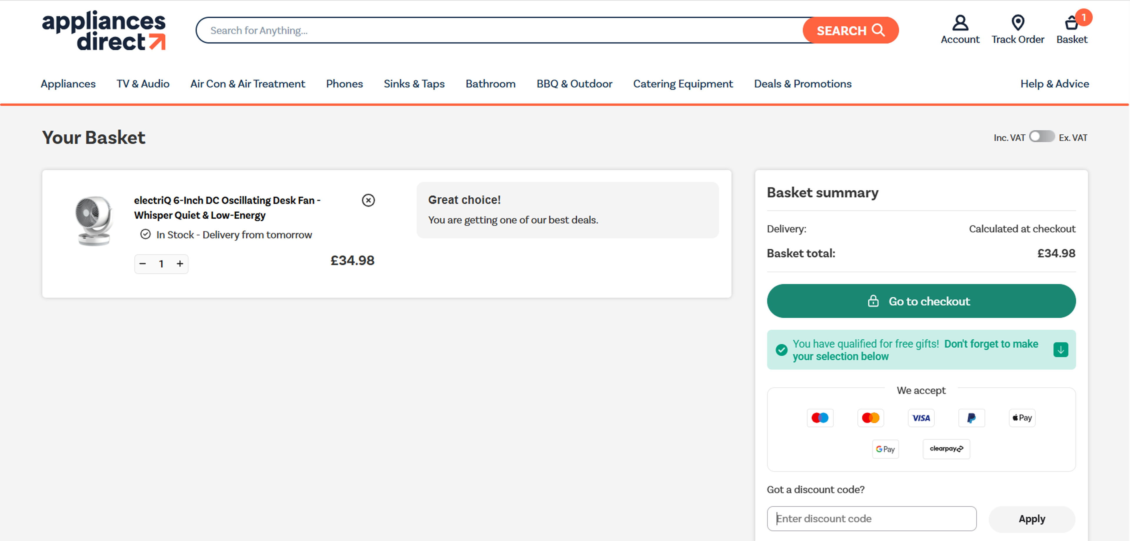 How to use coupon for Appliances Direct