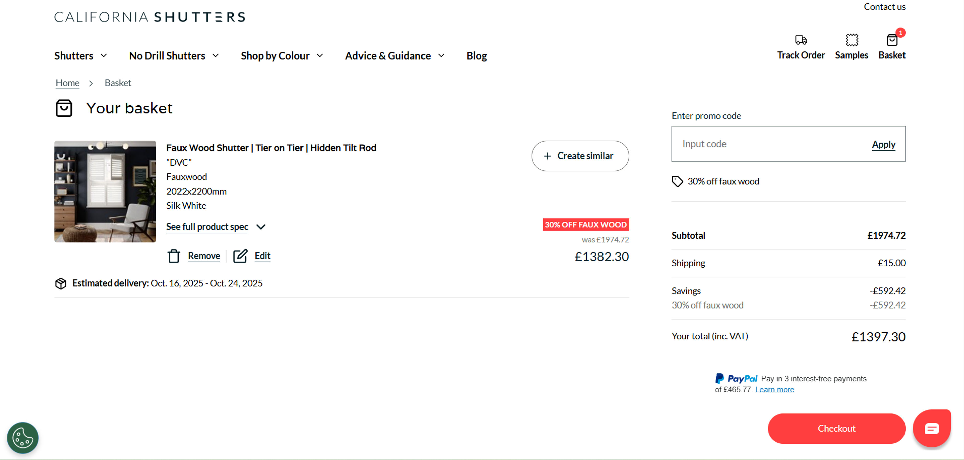How to use coupon for California Shutters