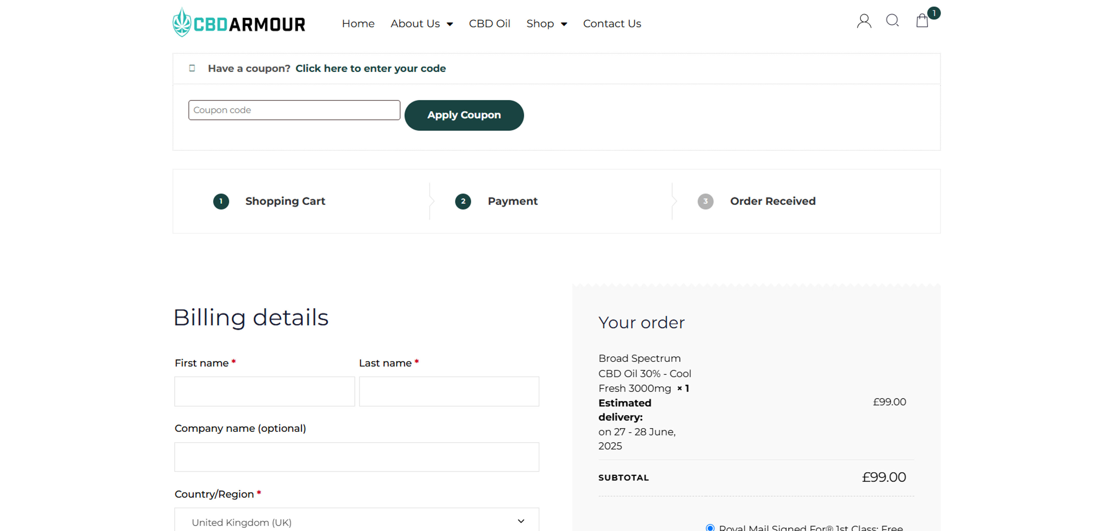 How to use coupon for CBD Armour