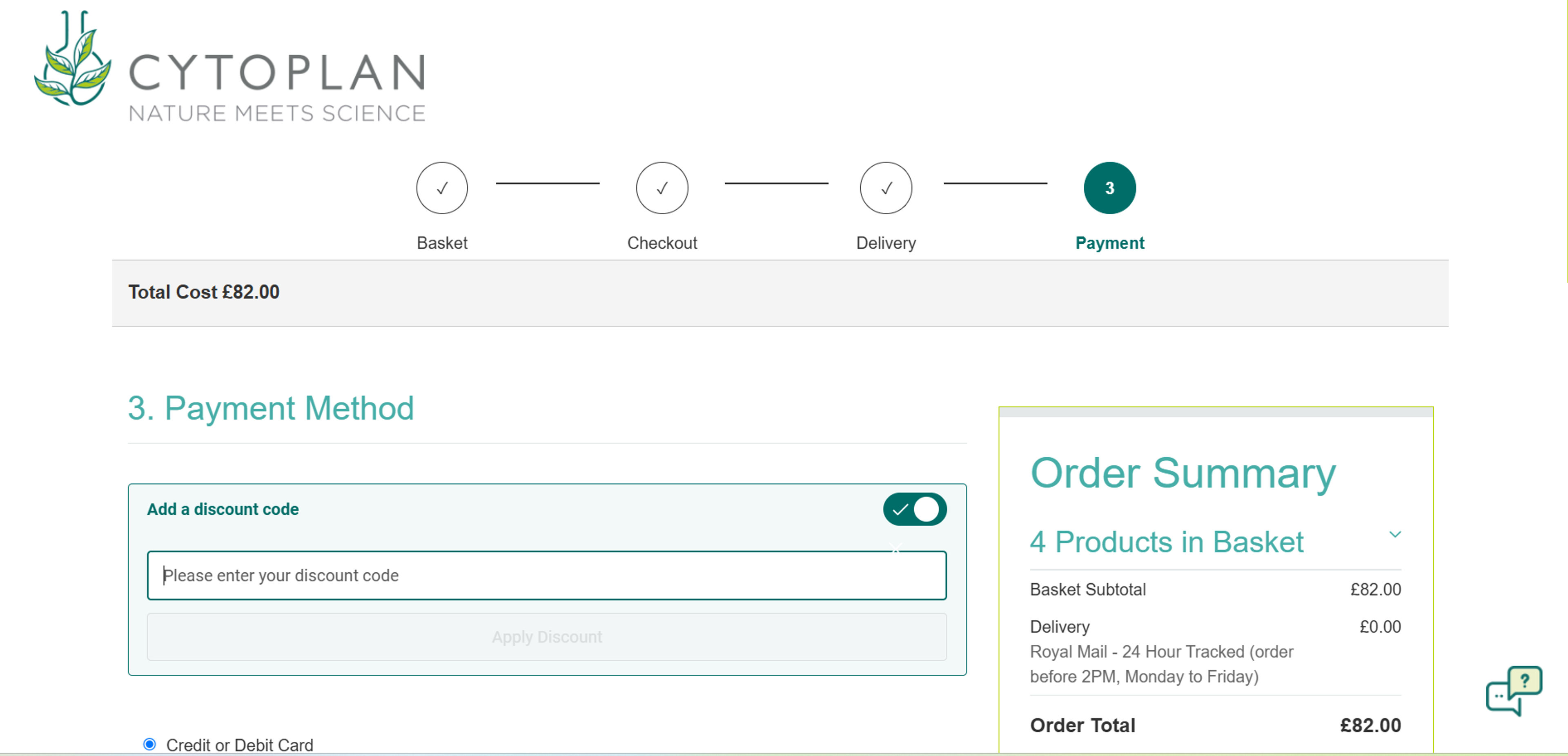 How to use coupon for Cytoplan