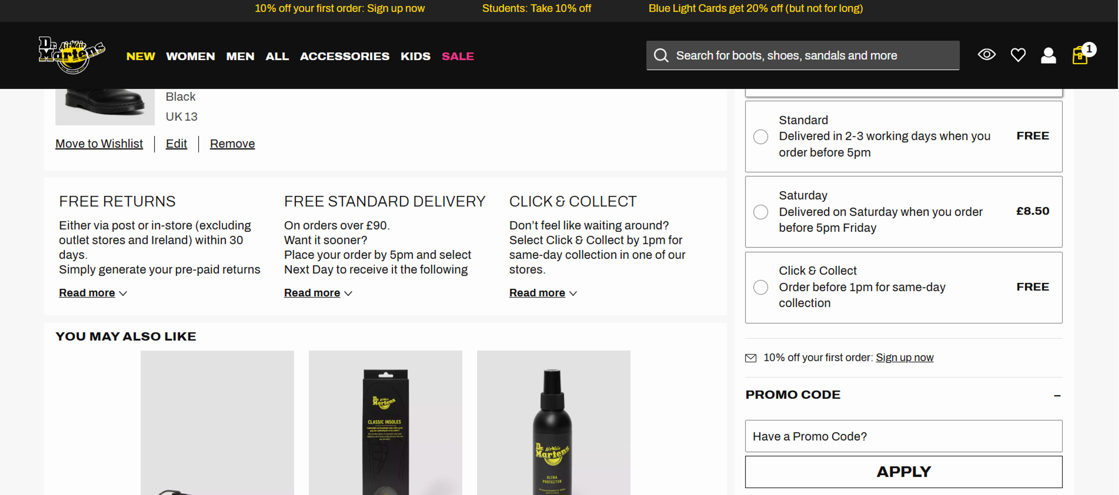 How to use coupon for Dr Martens