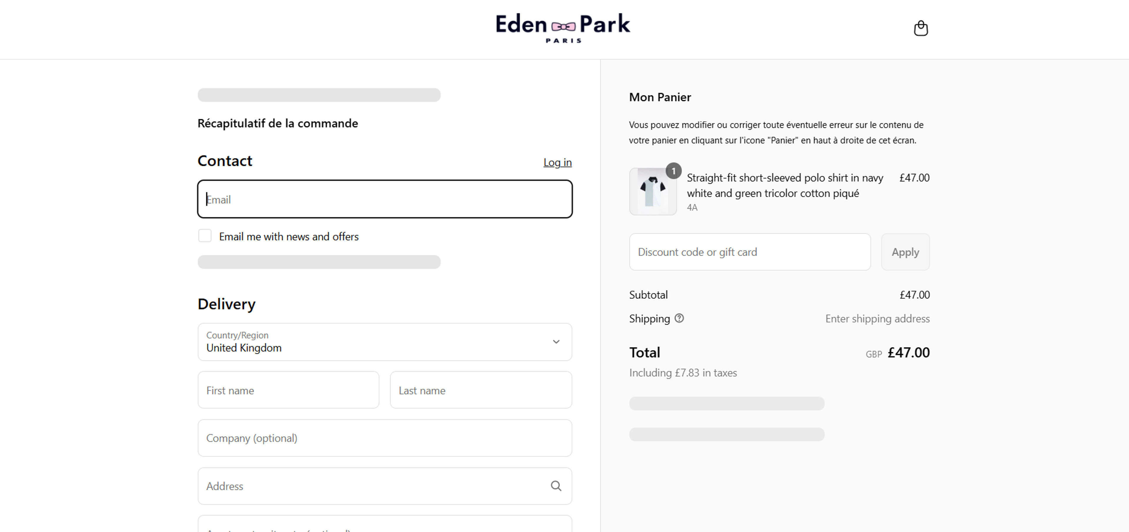 How to use coupon for Eden Park