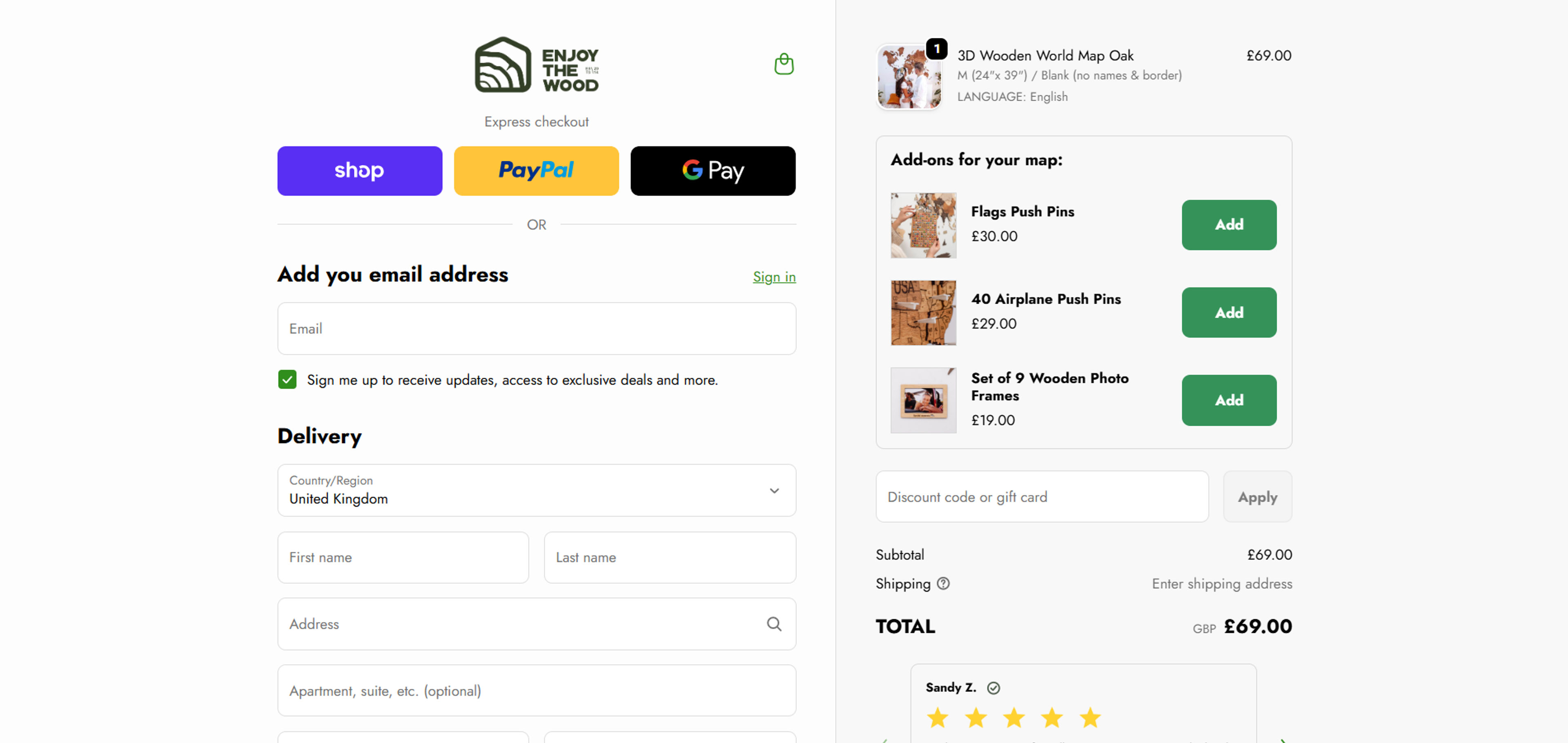 How to use coupon for Enjoy the Wood