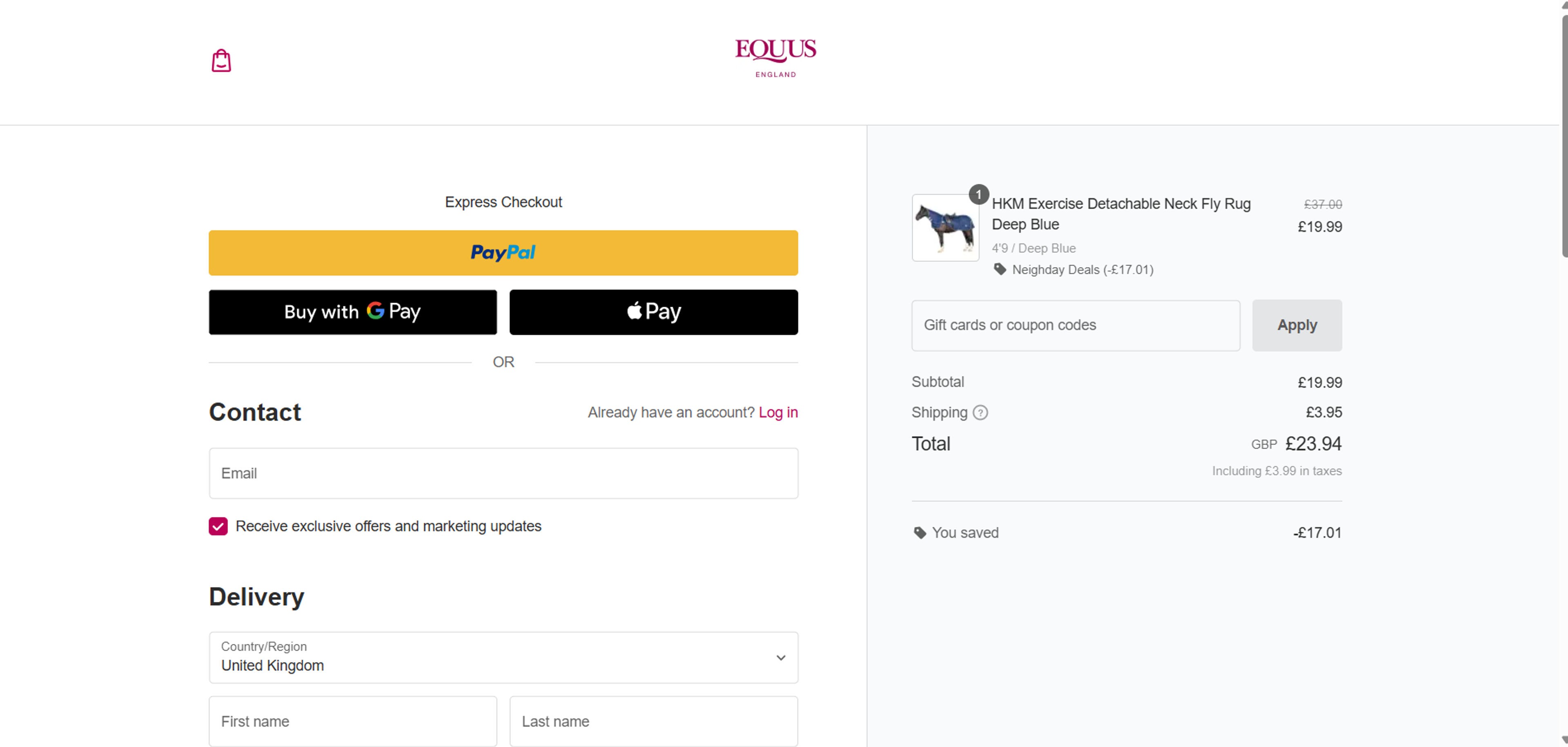 How to use coupon for Equus