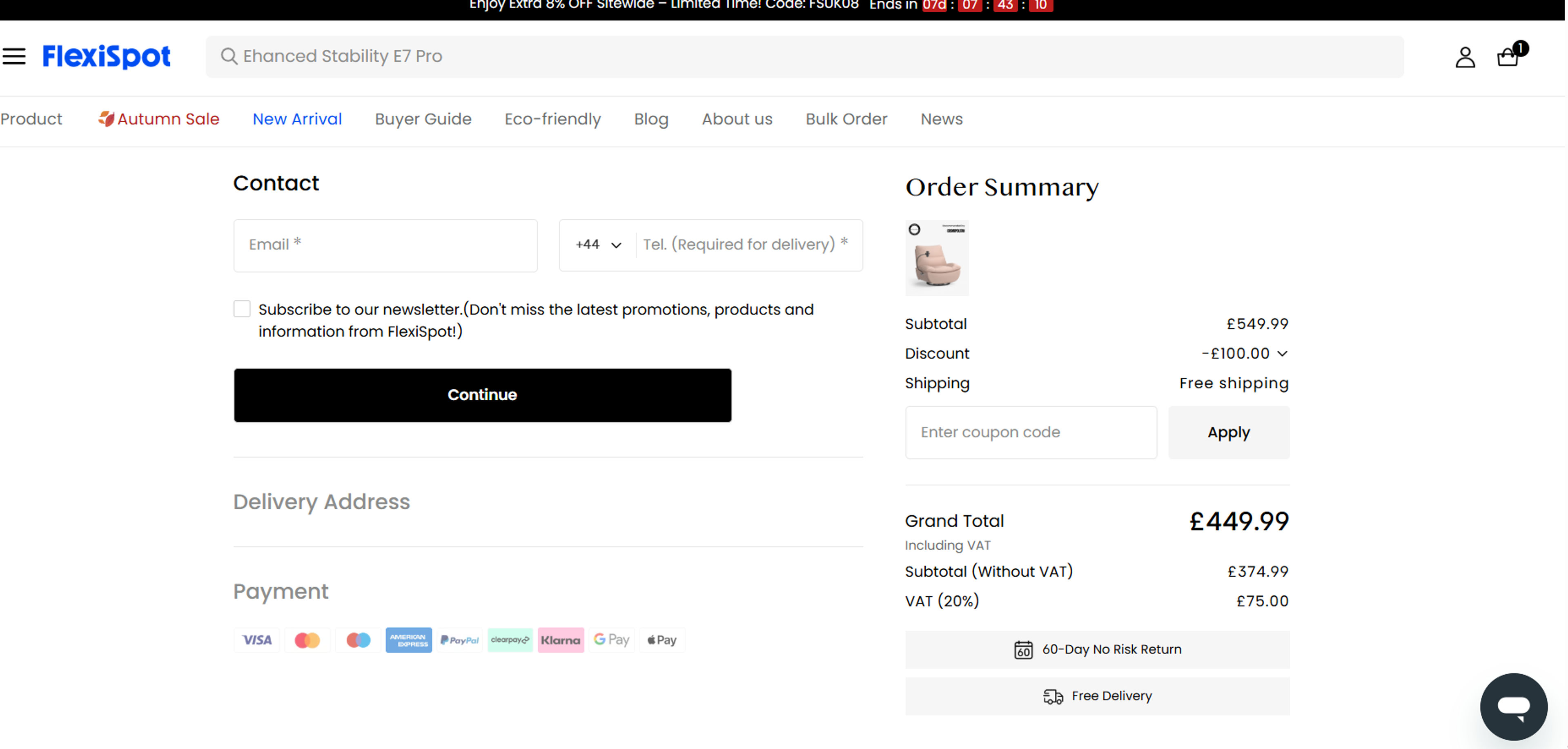 How to use coupon for Flexispot