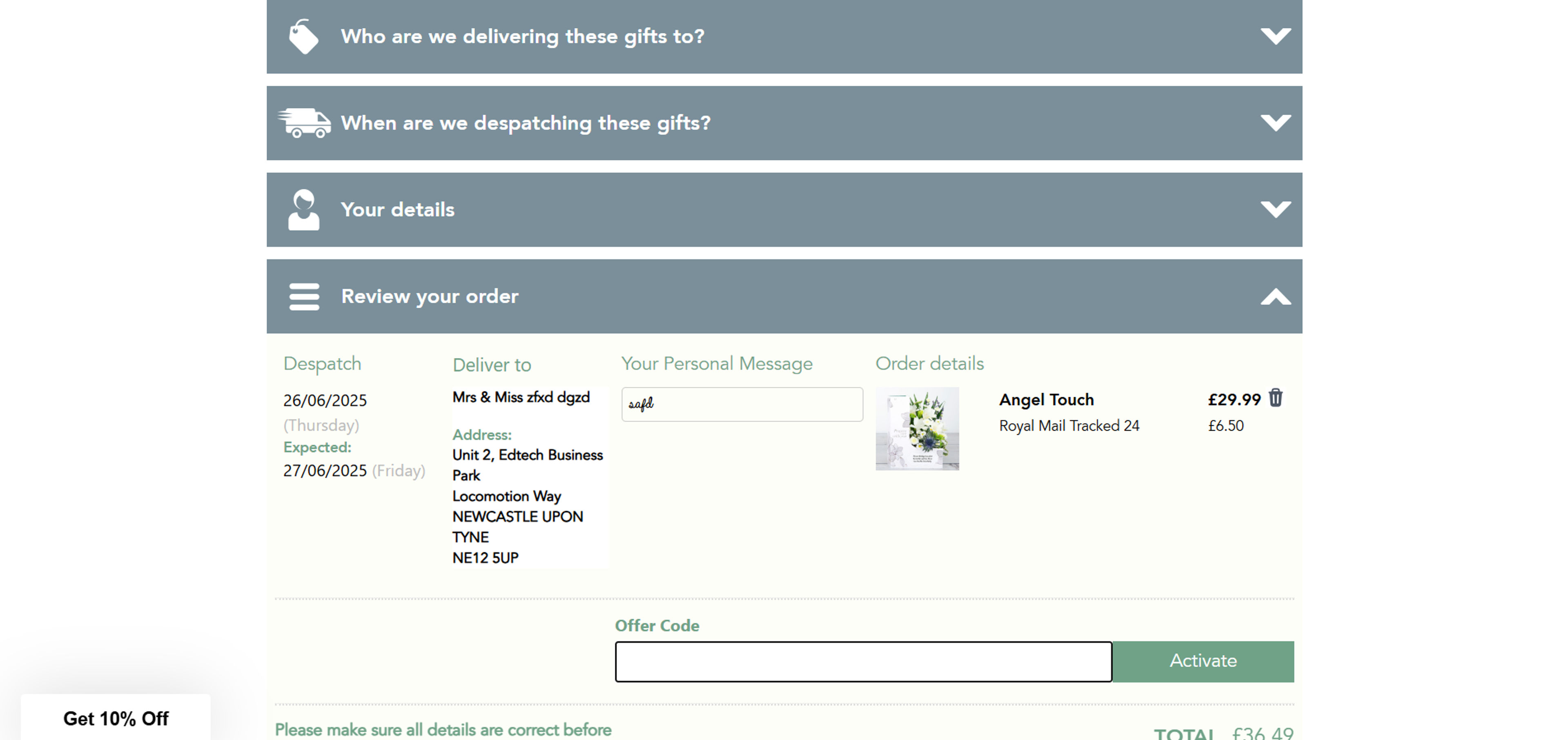 How to use coupon for Flowercard