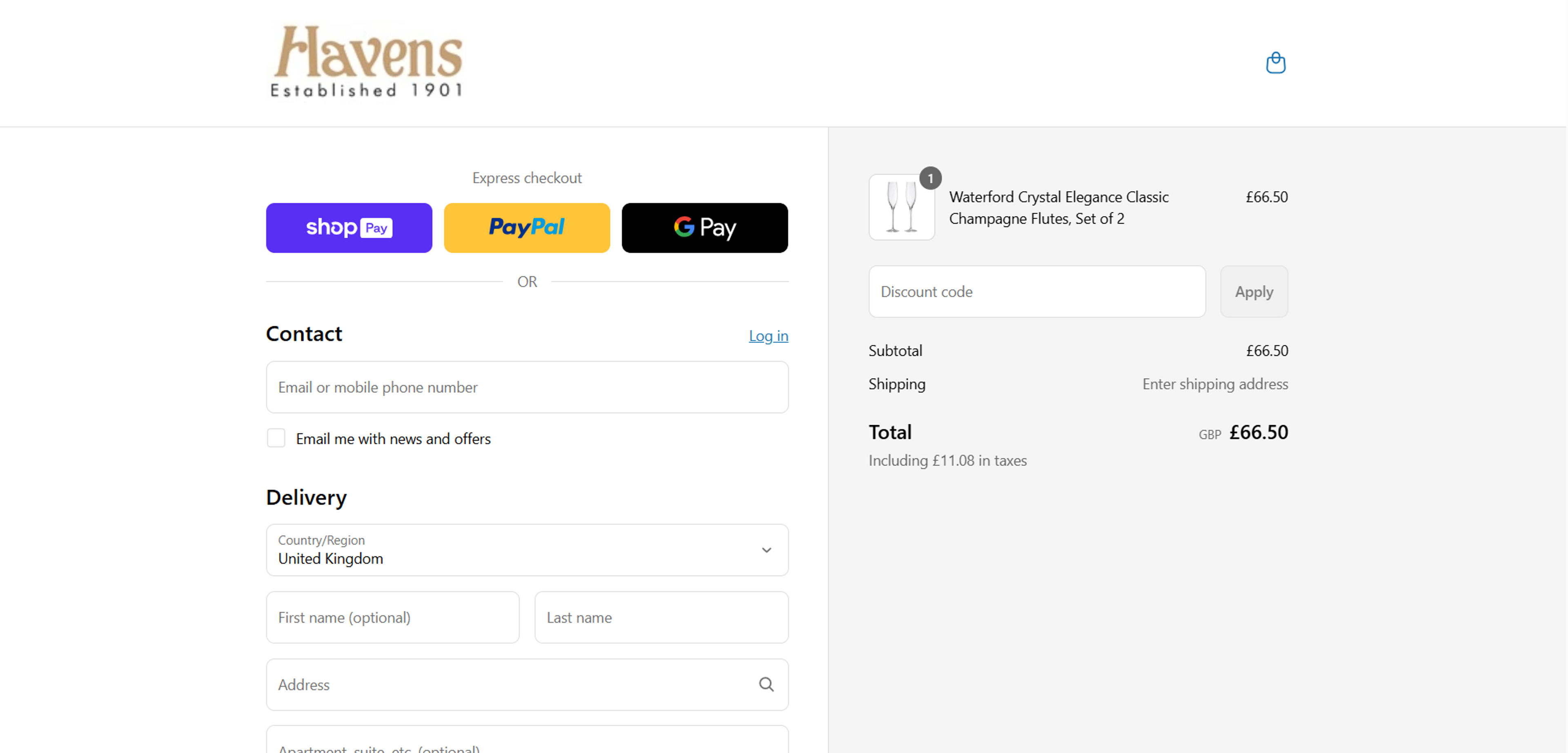 How to use coupon for Havens