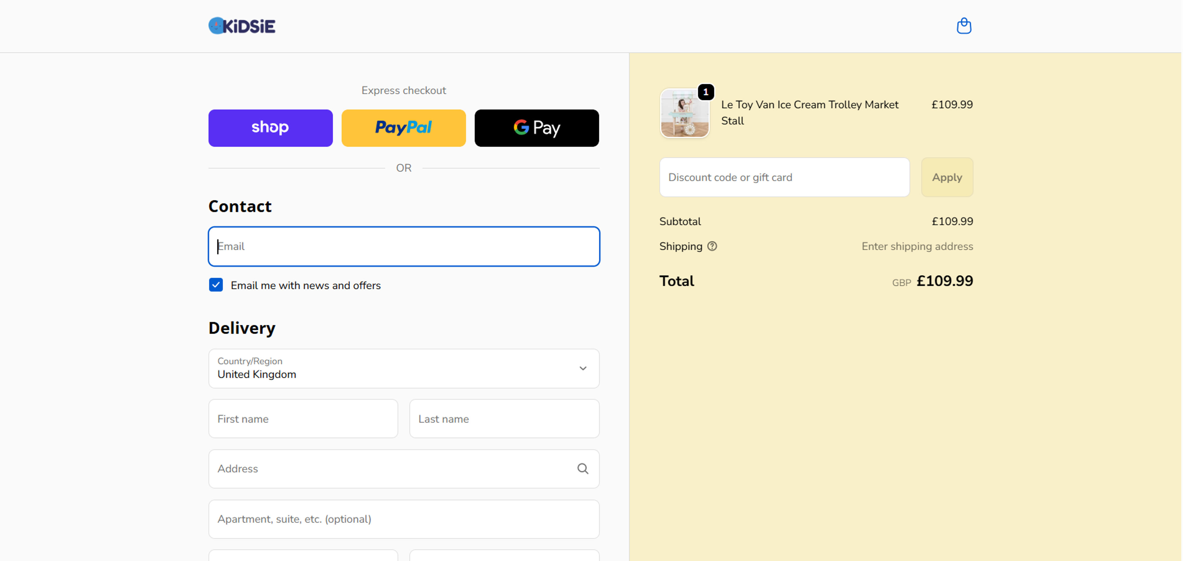 How to use coupon for  Kidsie
