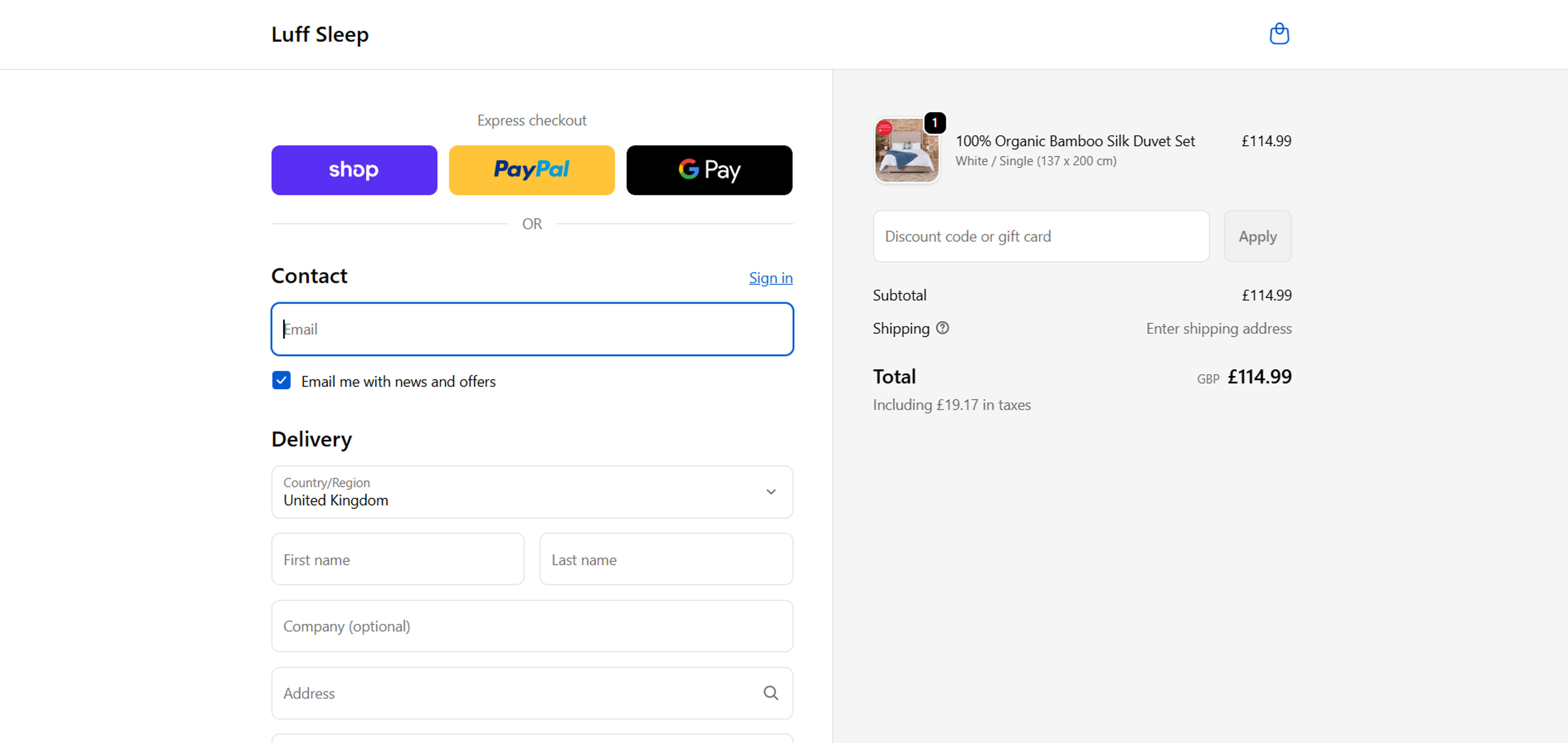 How to use coupon for  Luff Sleep