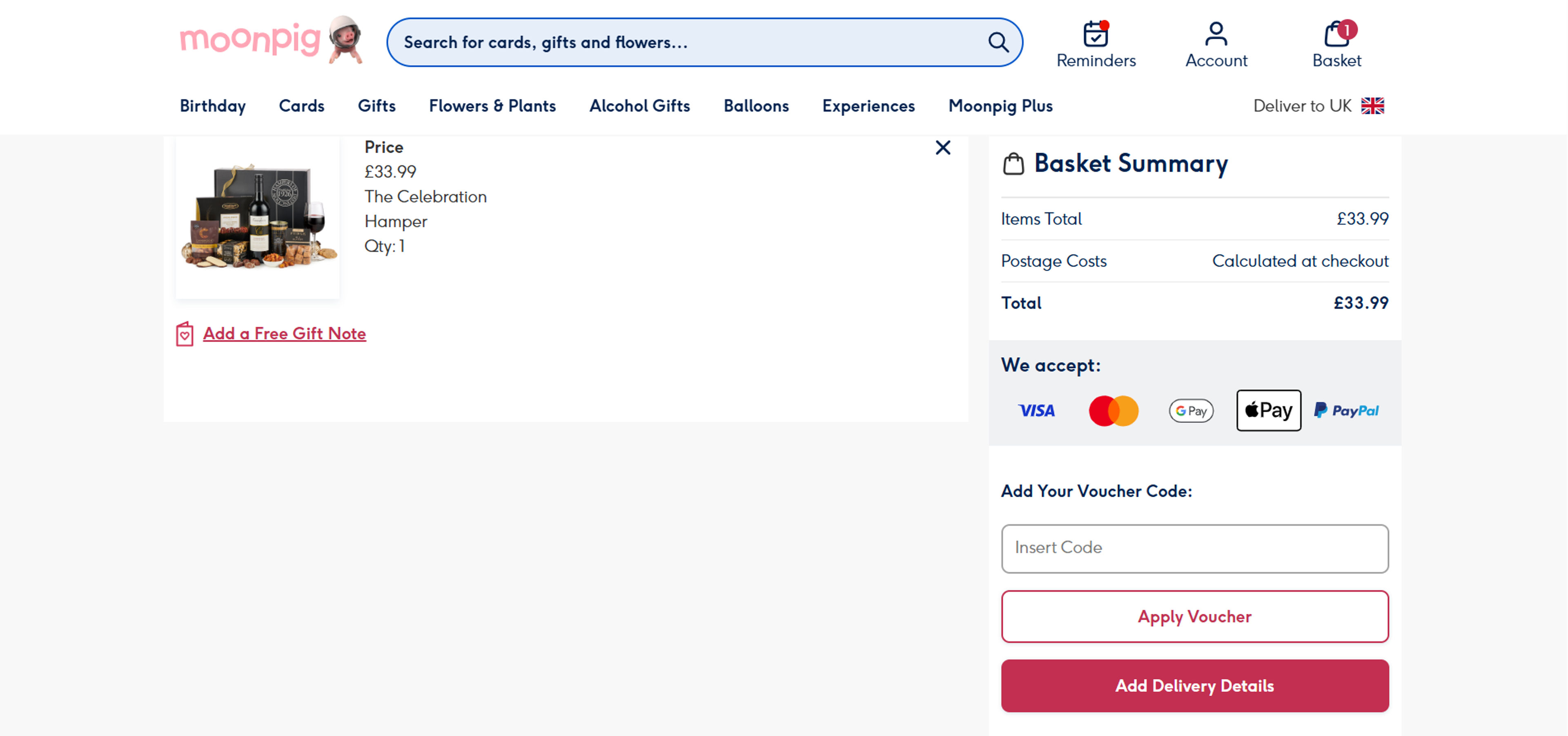 How to use coupon for Moonpig