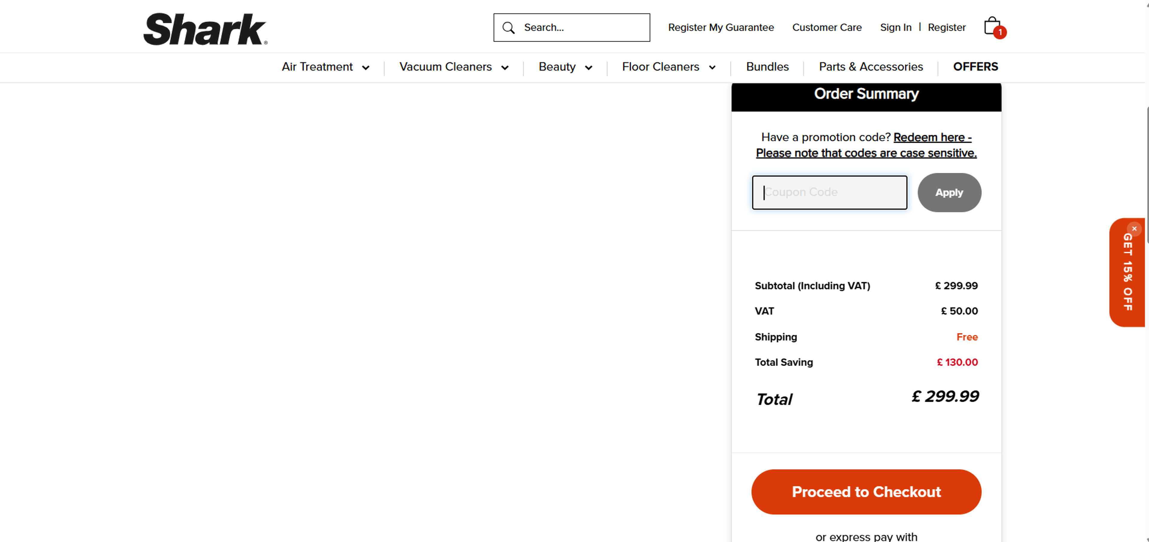 How to use coupon for  Shark